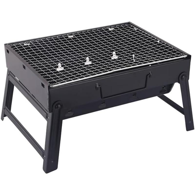 Portable Barbecue Charcoal Grill Stainless Steel Barbecue Tool Suitable for Cooking Camping Picnicking Beach Portable Barbecue