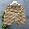 Pantaloncini estivi da uomo, con elastico in vita, coulisse regolabile, pantaloncini casual con tasche, stampa, gamba larga, pantaloncini da spiaggia, streetwear