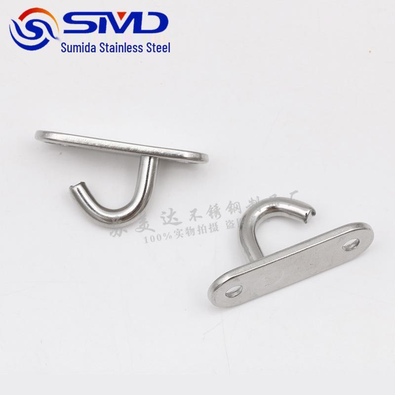 Ovaler Edelstahl-Haken mit U-förmigem Ring und Türschnalle für Bootsklampenbasis