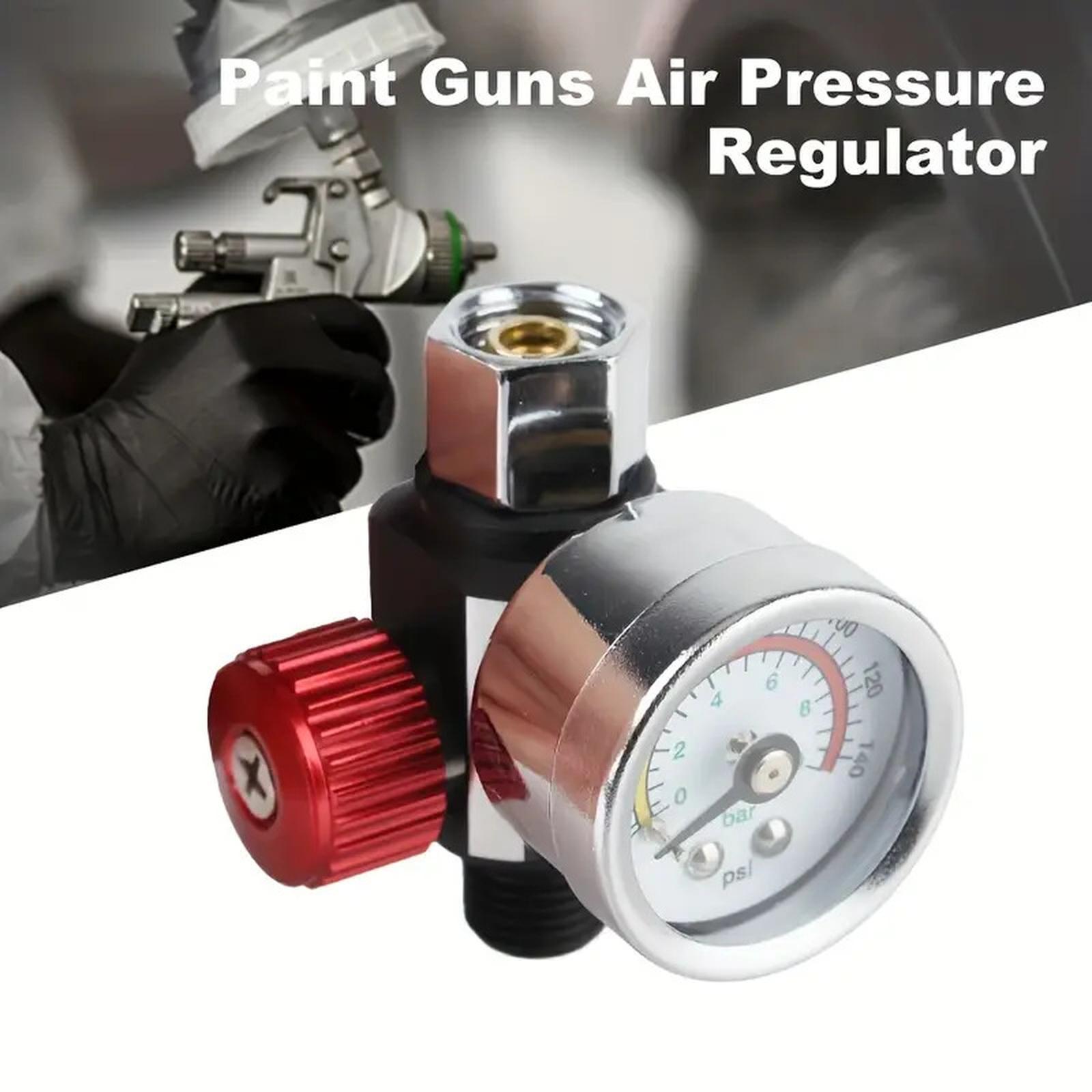 

Airbrush Pressure Regulator with Copper Core Filter Air Compressor Accessories Spray Gun Tail Filter Air Pump Component Replacement Part one size срібний