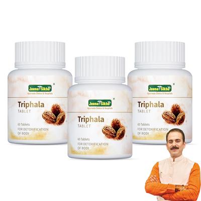 Jeena Sikho Triphala Tablets Natural Digestive Wellness Supplement With Amalaki Bibhitaki Haritaki 60 Tablets Pack of 3