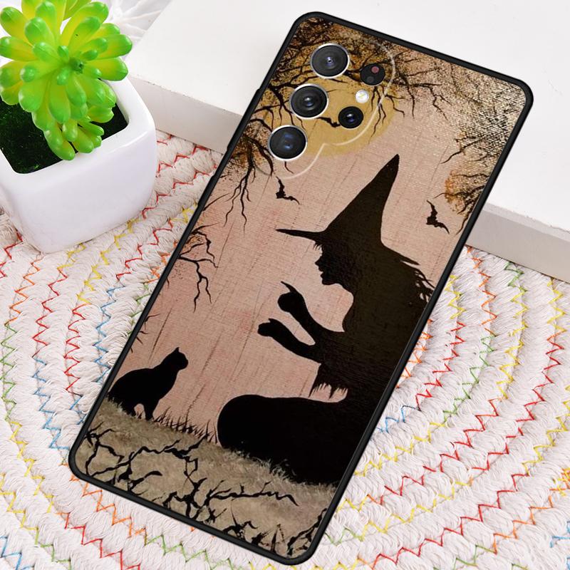Halloween Moon Witch Horror soft Silicone Phone Case For Samsung Galaxy note 10 pro S26 S25 S24 S23 S22 S21 Plus Ultra Cover