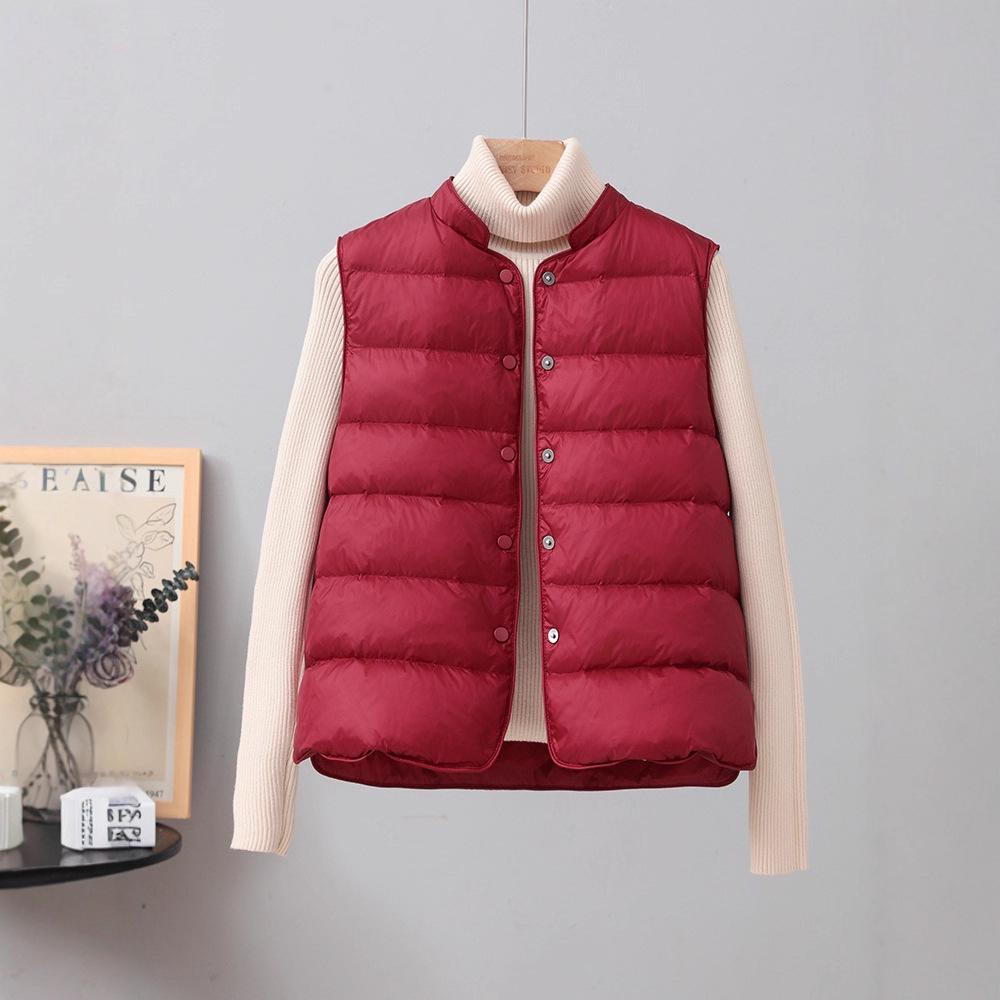 Women's 90% White Duck Down Lightweight Winter Vest - 2025 Casual Style