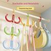 New Multifunctional Clothes Hanger Portable Dopamine Hook Scarf Tie Display Rack Rotatable Bedroom Scarf Racks