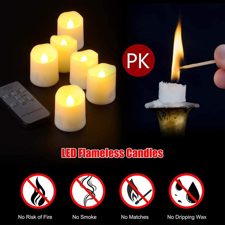 Wiederaufladbare LED-Kerzen Timer Fernbedienung LED-Licht Flammellos Für Hochzeit Raum Garten Feiertagsbeleuchtung Heimdeko Teelichtlampe