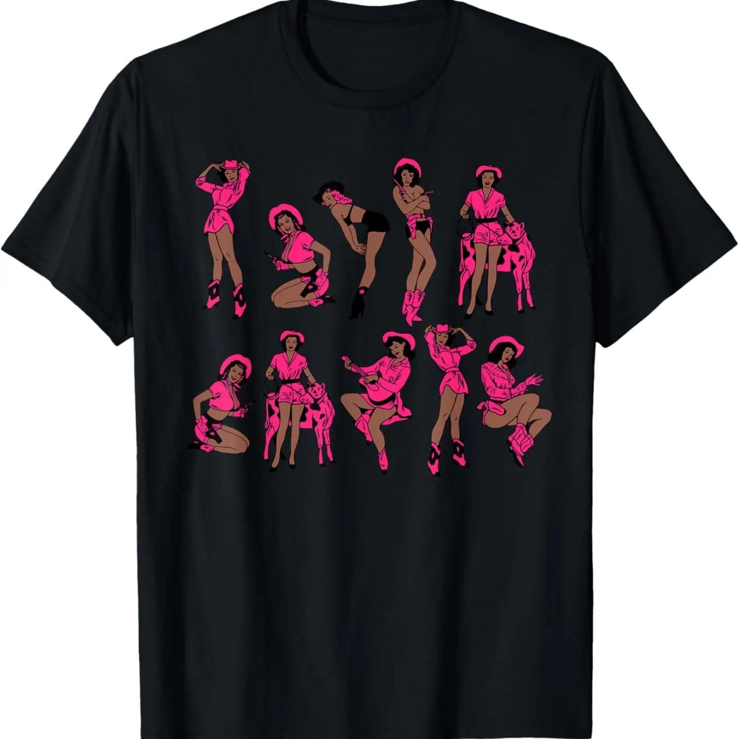 Howdy Pin Up Black Cowgirl Western Rodeo Melanin Texas T-Shirt S