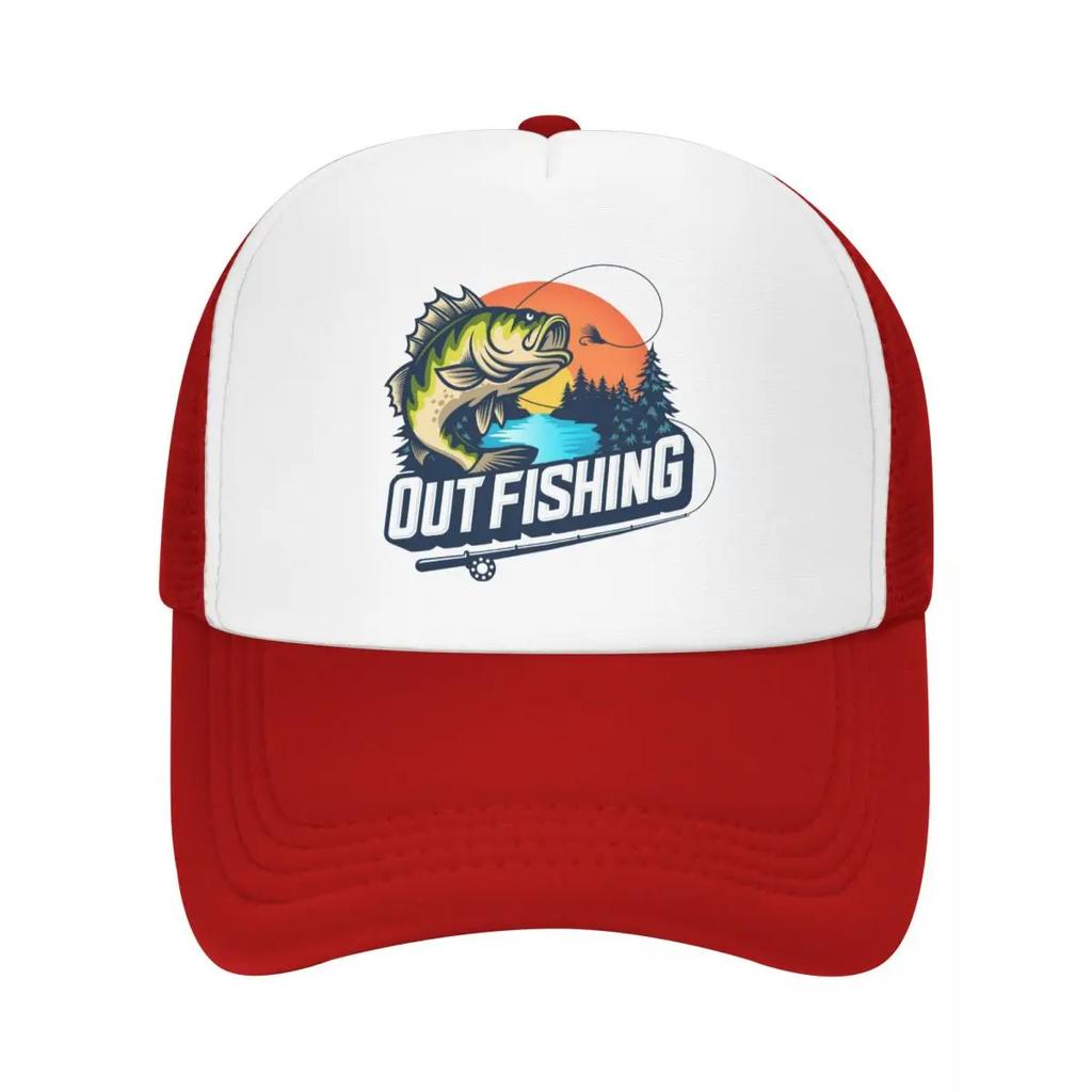 Custom Out Fishing Trucker Hat Unisex Women Adjustable Adult Fish FisherUnisex Baseball Cap Spring Dad Hat