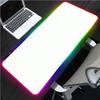 Schwarz-Weiß-Hintergrund RGB Gaming-Mauspad LED Laptop Weißes Pad Gamer Computer-Tastatur Teppich Gaming-Zubehör Schreibtischunterlage
