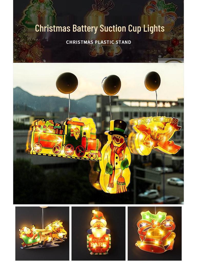 LED Christmas Tree Snowflake String Lights with Santa Claus Decoration