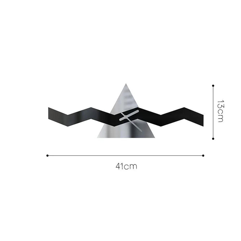 Новые креативные геометрические настенные часы в индустриальном стиле, высококачественные настенные часы для гостиной, украшения дома, треугольные настенные часы, модные часы чёрный