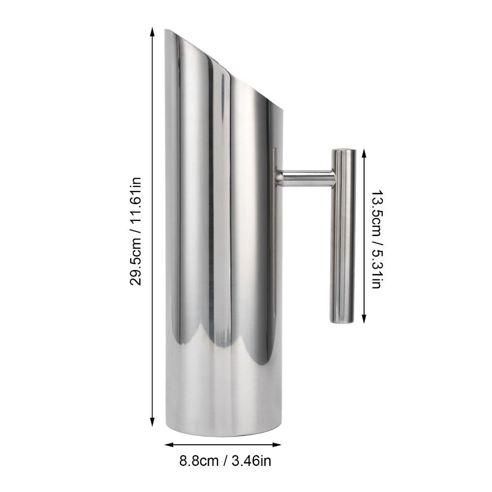 Ergonomic Handle Stainless Steel Pitcher Stainless Steel Coffee Pitcher Coffee Container