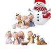 11 Pieces Christmas Nativity Scene Set Miniature Nativity Scene Resin Statues Holiday Party Supplies Collection Gifts