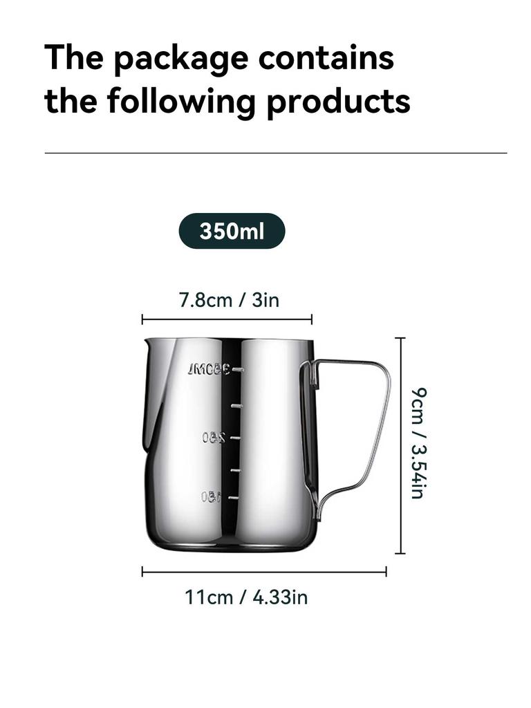 Milk Frothing Jug Espresso Coffee Cup With Scale Thickened Stainless Steel Milk Pitcher For Latte Art Coffee Accessorie