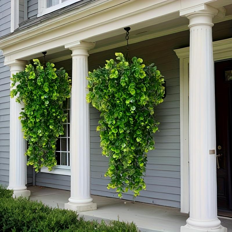 2 Pcs Artificial Hanging Plants with Perfect Elegant Leaf Touch, Perfect for All Perfect Holiday Scene Layout Decoration, Evergreen and Durable