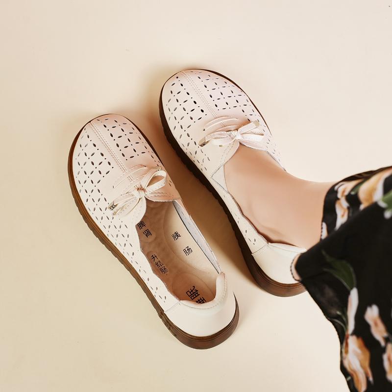 Damskie mokasyny skórzane buty płaskie do jazdy codzienne buty do chodzenia minimalistyczne letnie buty ciążowe dla dziewczyny plus size