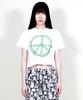 Deumakeu Piece Graphic Crop Short Sleeve T-Shirt White