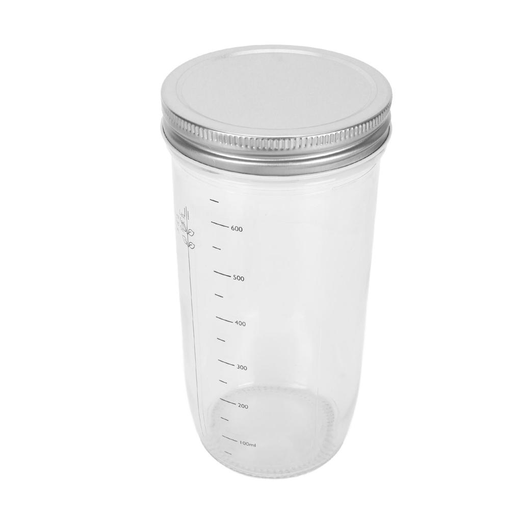 Sourdough Starter Kit 24oz Glass with Spatula Cloth Cover Feeding Line Marker Temperature Marker Sour Dough Starter Jar