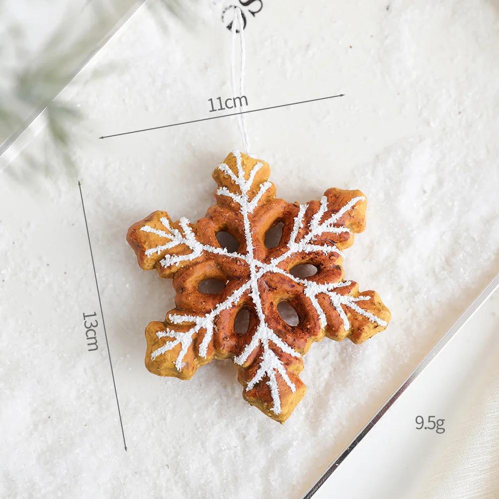 1pc Foam Ball Snowflake Gingerbread Man Christmas Tree Ornaments Set DIY Xmas Decorations Hanging Pendants for Home Party Gifts