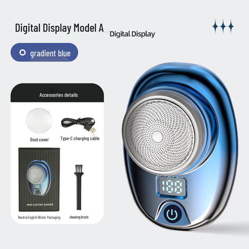 

Portable Rechargeable Waterproof Men s Beard Trimmer with Mini Digital Display & Long Battery Life