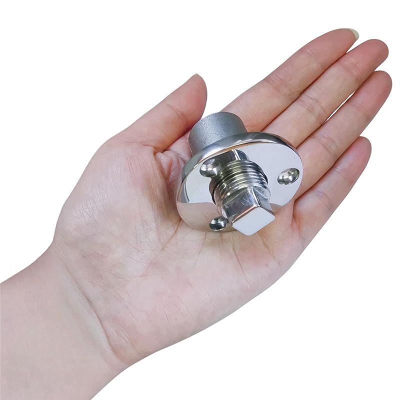 A84E-Kielschwein-Ablassschrauben-Kit Edelstahl 316 Schwerlast Boots-Marinequalität Flanschdurchmesser 2" Mit Schrauben für 1-Zoll-Loch