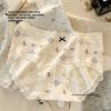Lady Spring and Autumn Lovely Bear Cotton Antibacterial Extended Crotch Waist Triangle Briefs