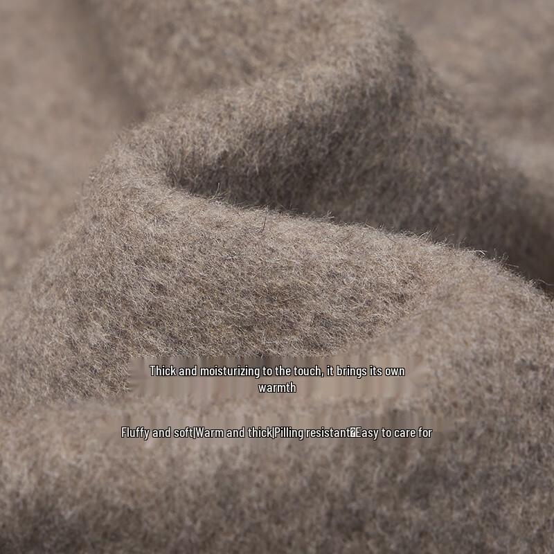 Chuyu Women's V-Neck Wool Blend Mid-Length Cardigan Coat