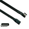 USB C Male to USB C Female Extension Cable 90 Degree Ribbon Flat USB C Cable 18W Charging Data Transfer 480Mbps