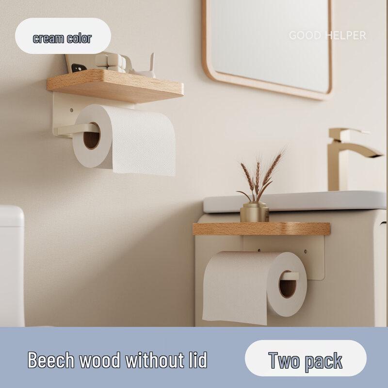 LIEI Walnut Bathroom Toilet Paper Holder