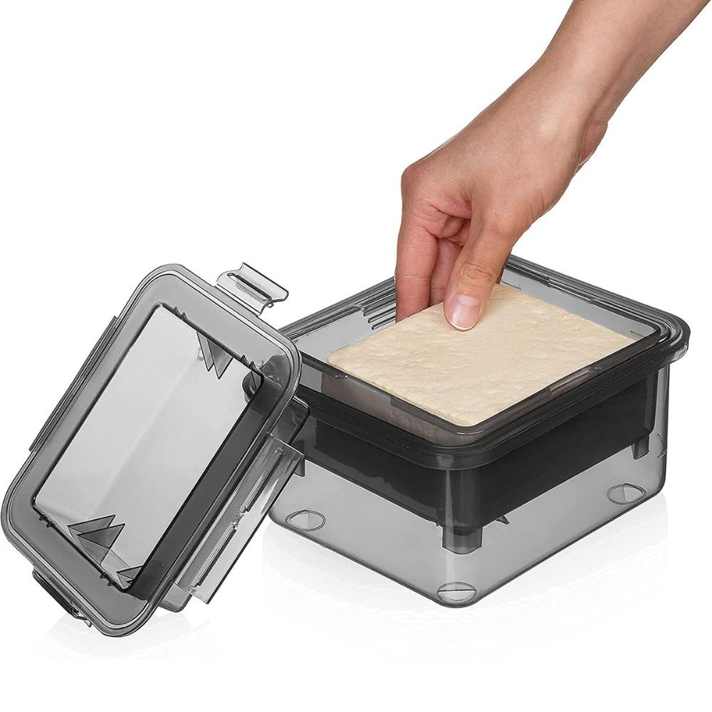 Homemade Soybean Curd Built-in Drainage Drainer Tofe Press Maker Tofu Presser Water Removing Tool