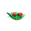 Glass Green Leaf Ladybugs Ants Snails Worm Butterfly Figurines Collectible Art Glass Animal Miniature Figurine Ornament