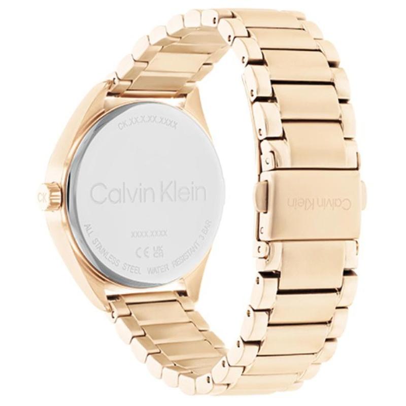 Calvin Klein Watch Quartz Movement Stainless Steel Strap White Dial Women's Watch C-shaped Temptation Small Gold Watch Women's Watch 25200191