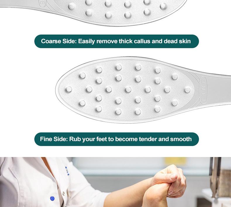 Dual-Sided Stainless Steel Pedicure Foot File - Callus and Dead Skin Remover