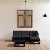 5 Pcs Garden Set with Cushions Solid Pine Wood