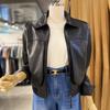 ABFZ Faux Leather B-Style Bomber Jacket