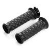 2PCS Black Silicone Diamond Nonslip 7/8" Motorcycle Handle Bar Sleeve Hand Grip