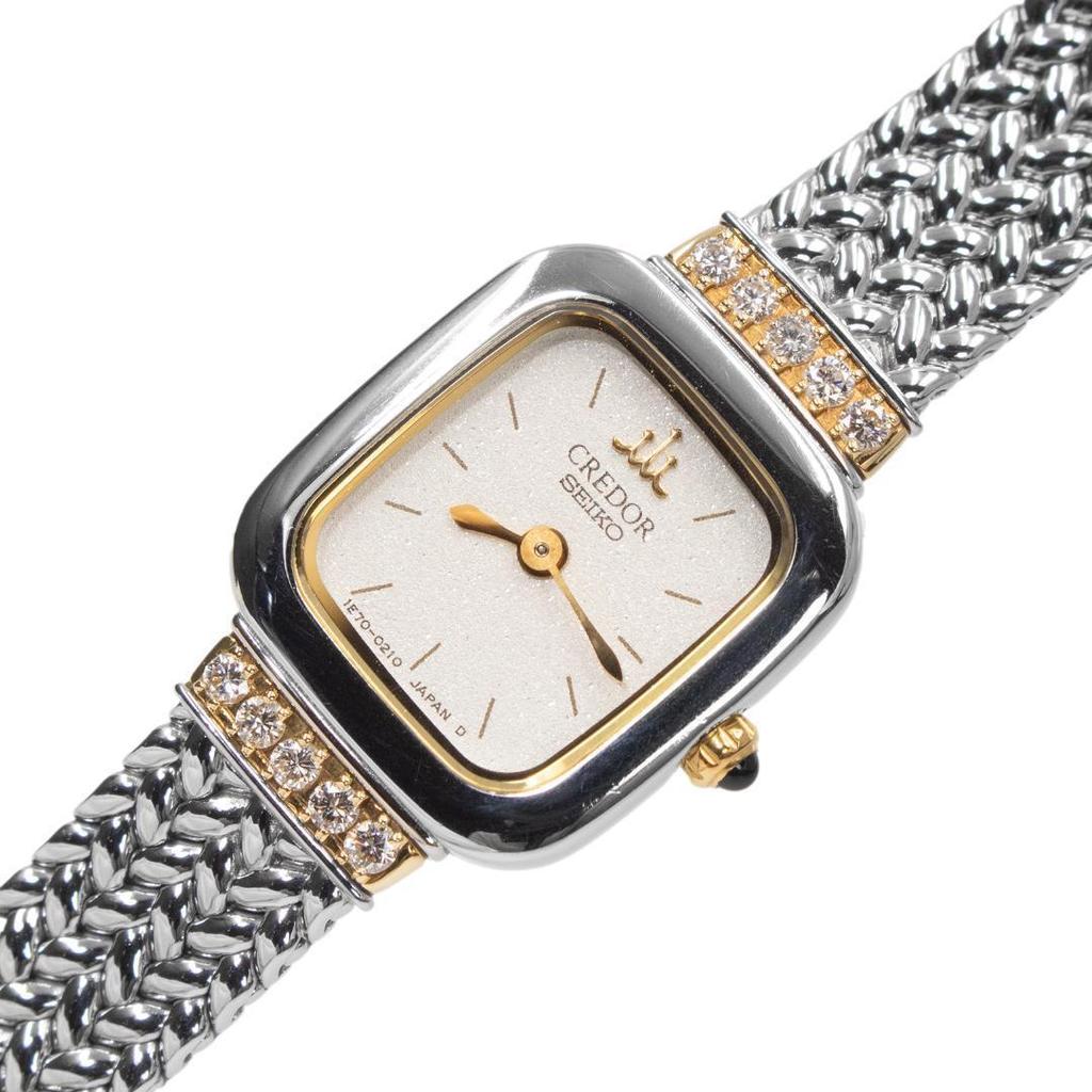 [USED] Seiko Women's Credor Watch, 18K Gold with Diamonds