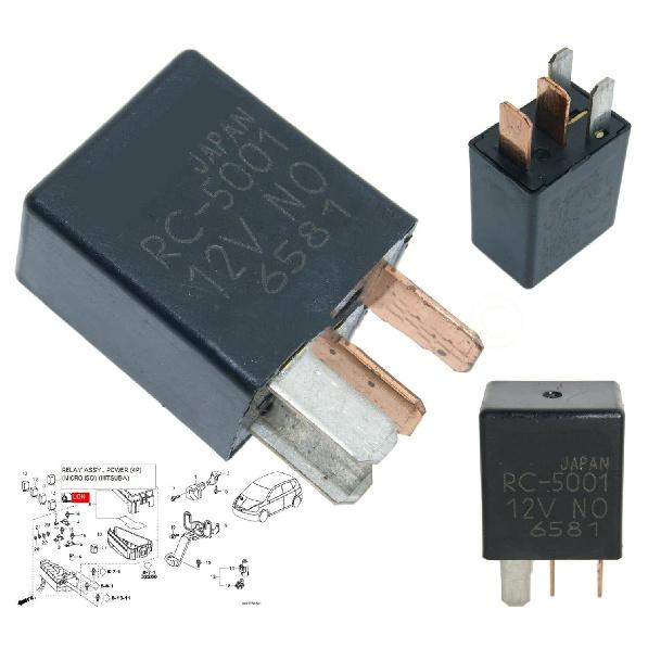 Set of 1PCS Replacement for Acura Subaru Honda 4-Pin 12VDC Multi Use Black Relay RC5001 RC-5001 39794-S04-003