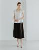 G Mar Tuck Banding Skirt White Black