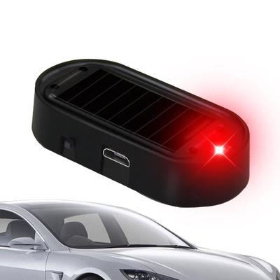Car Solar Power LED Light, Solar Charging, Security Light, For Vehicles, Anti-Theft, Flashing, Dummy