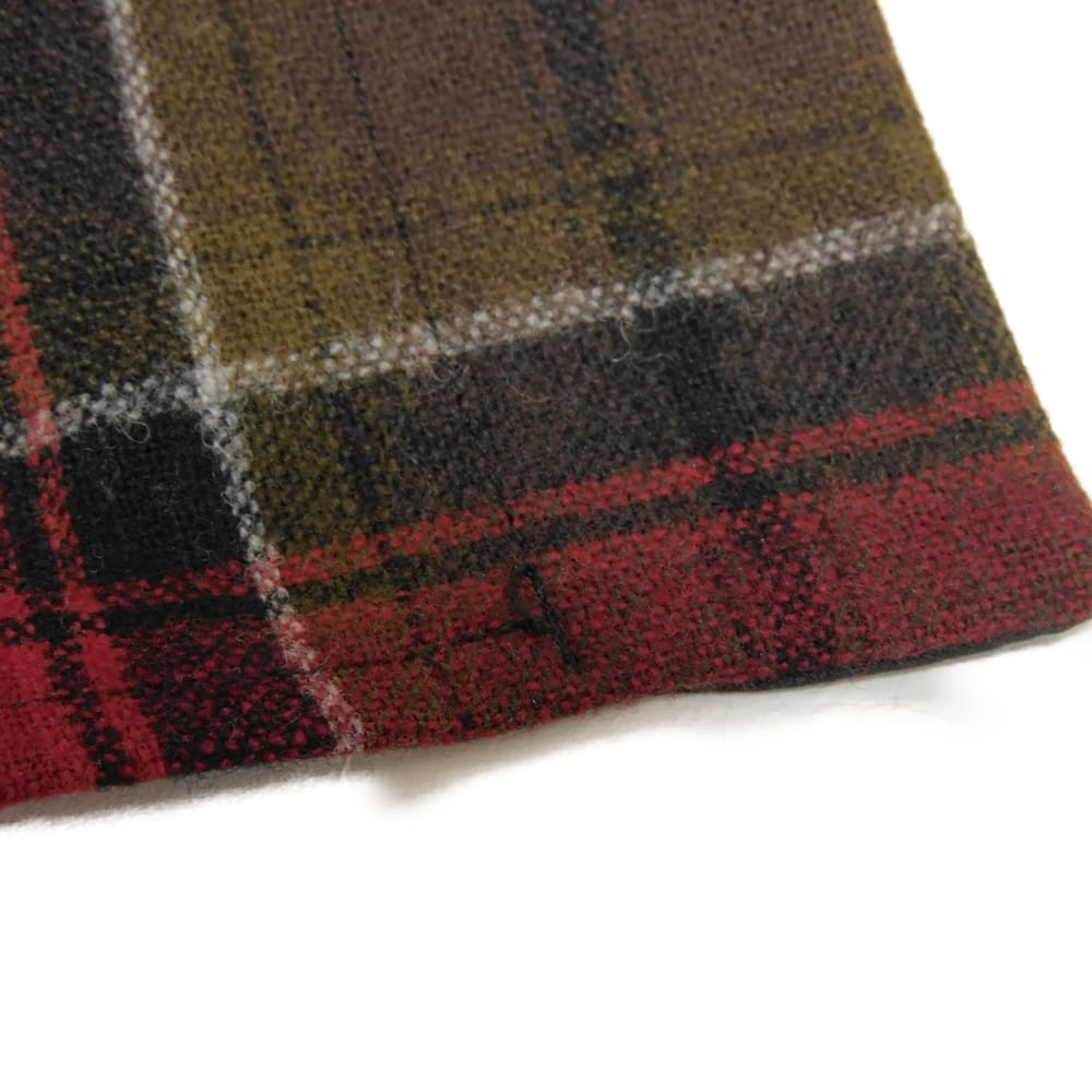 Used Eddie Evans Check Shirt 9921 326821 Y788B 7832 M Brown Khaki Tight 13AW Eddie Smarin Wool Red Men's from Japan