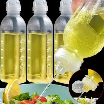 Durable 300/500ML Oil Bottle with Lid Leak-proof Ketchup Salad Dispenser Multipurpose Sauce Squeeze Bottle
