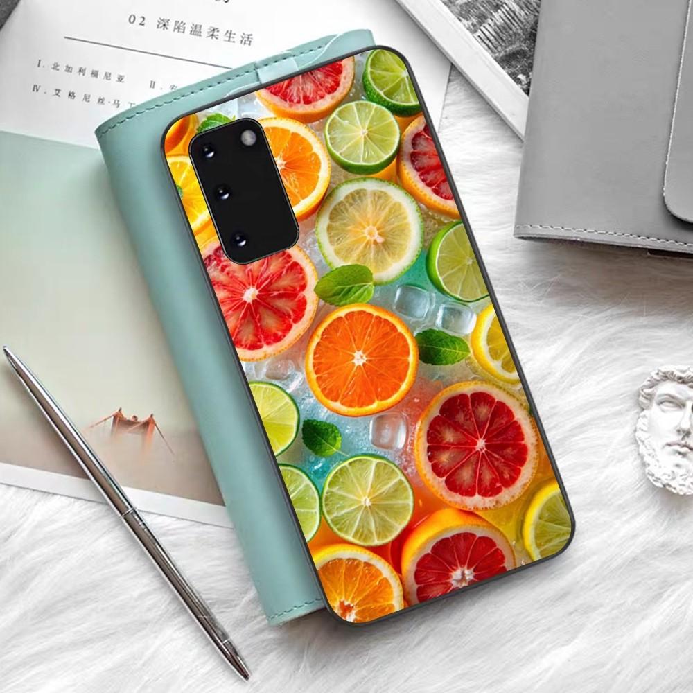 Fruit Lemon Phone Case Silicone PC+TPU For Samsung S10 20 30 22 23 24 Plus Lite Ultra Cover