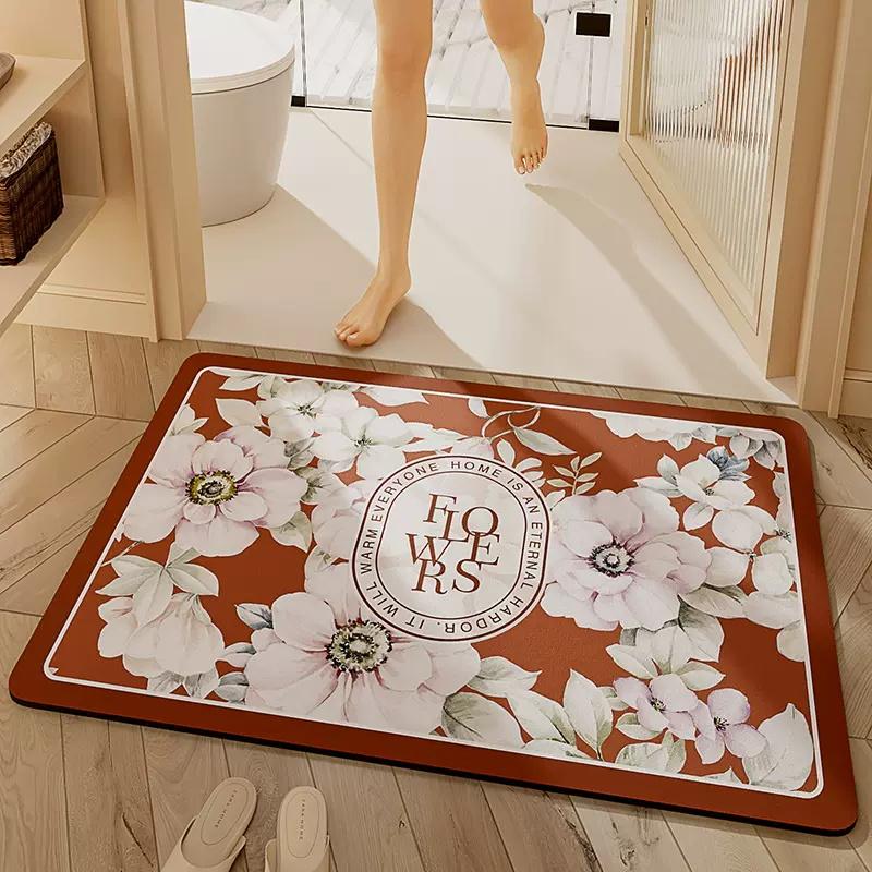 Nordic Bathroom Rugs Anti Slip Bath Mat Foot Mats Quick Dry Shower Carpet Toilet Rugs Door Mat Washable For Living Room