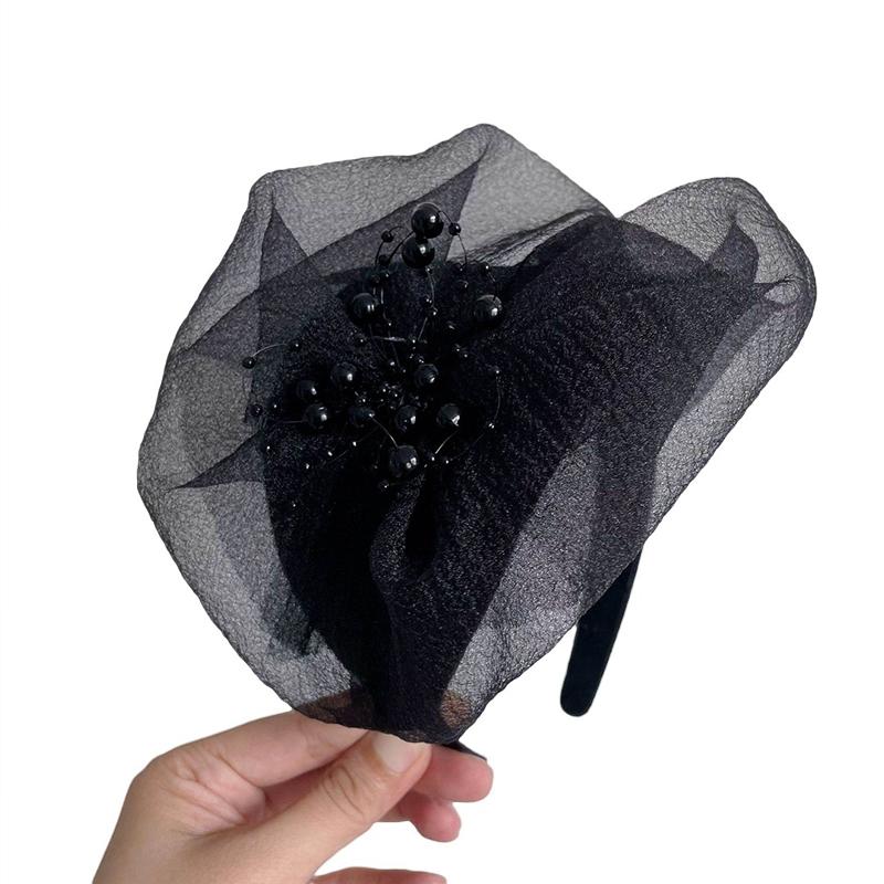 1PC Extra-Wide Hairband Hat for Gray Hair Coverage Stretchable Half-Cap Hairband for Thinning Hair