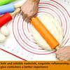 1/4Pcs Non-Stick Silicone Rolling Pin Wooden Handle Pastry Dough Flour Roller Kitchen Cooking Kid Baking Tool For Pasta Dough