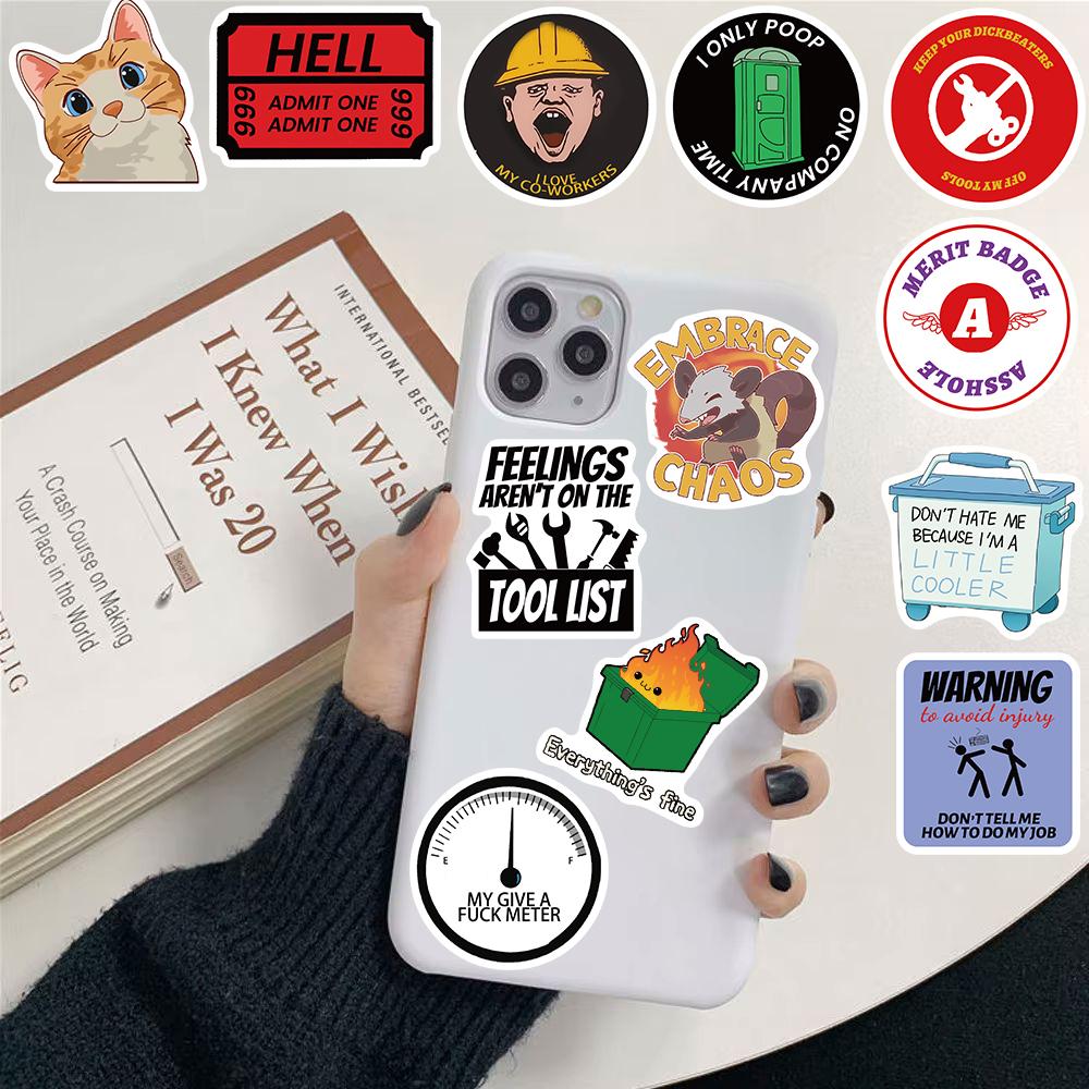 50/100PCS Adult Fun Sticker Painting Nostalgia DIY Coffee Laptop Landscape Motorcycle Waterproof Suitcases Scrapbook Sticker
