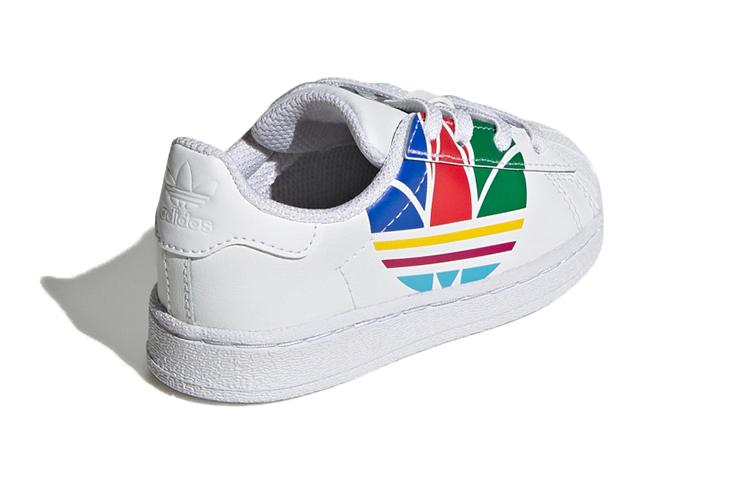 Adidas Originals Superstar Pure EI TD Slip Resistant Cushioning Low top Skateboard Shoes White Red Green FW4017