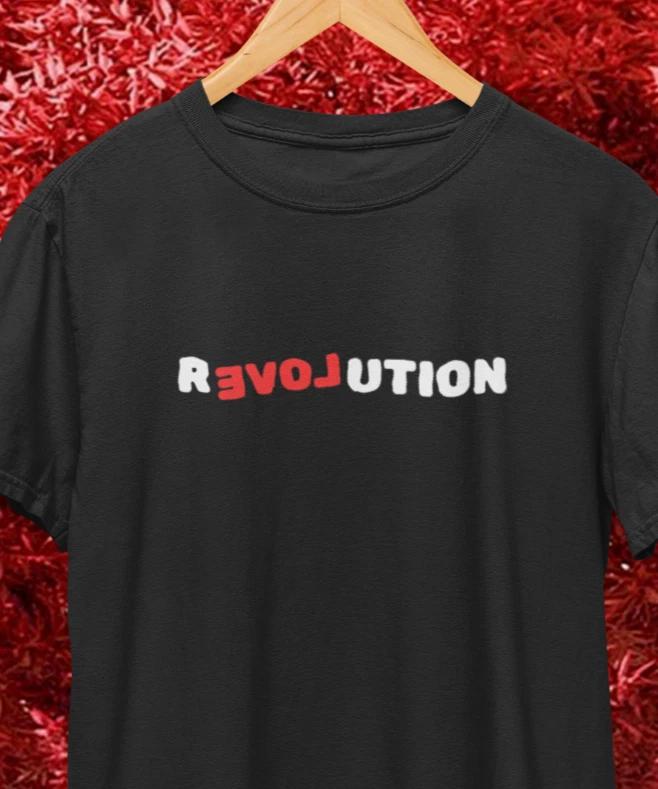 Revolution Love T-Shirt / Peace Protest 60s 70s Vintage Lennon Style Tee XL