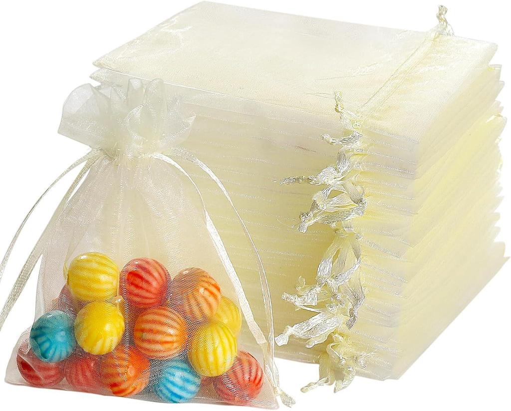 Organza Wedding Favor Drawstring Bag - Solid Color Gift & Jewelry Packaging