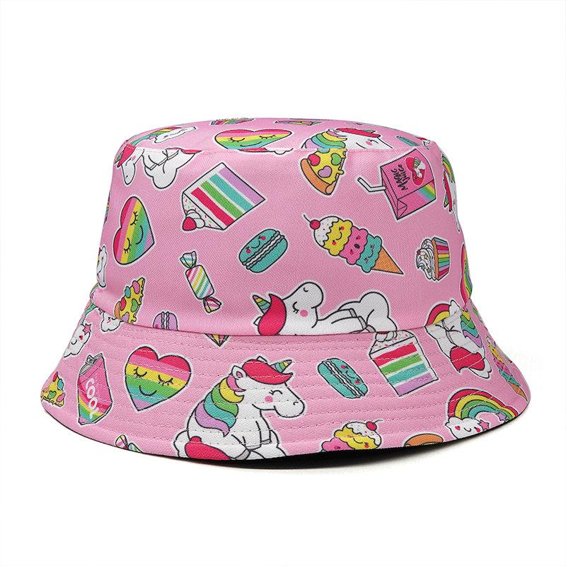 XUANCUI Manufacture Summer Outdoor Casual Cap All Over Print Strawberry Fruit Bucket Hat